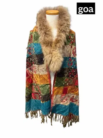 [ 최종 가격 인하 ] goa 고아 퍼 포함 자수 스톨 [ 사이즈 ] F