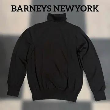 BARNEYS NEWYORK 블랙 터틀넥 스웨터 100% 울 일본제