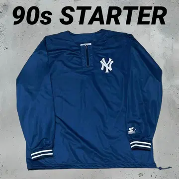 90s STARTER 양키스 정품 하프 지퍼 네이비 L 사이즈