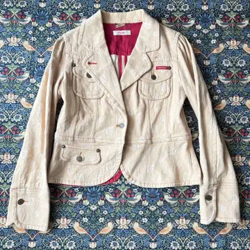 PINK HOUSE 모노그램 로고 자켓 라이더스 데님