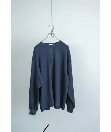 [미사용품] 알테리아 캐시미어 코튼 헨리넥(블루 그레이)