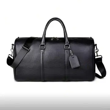 블랙 크로커다일풍 보스턴 백