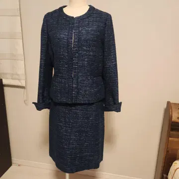 네이비 트위드 수트 노카라 11호