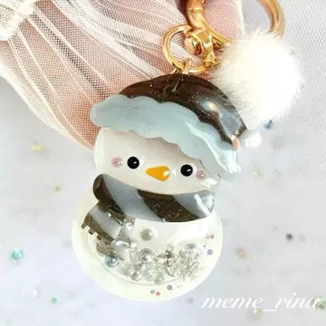 눈사람 쉐이커 키링 샤카샤카 키링 스노우맨