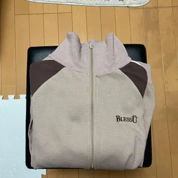 BlessU 집업 후드티 베이지 브라운