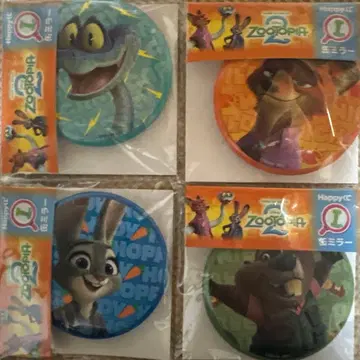 주토피아 해피 복권 캐릭터 거울 4개 세트