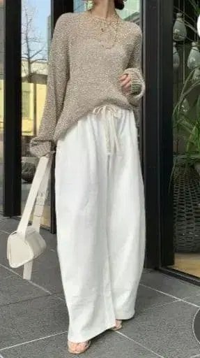 doudou [WEB 한정판] 라메 바늘땀 풀오버