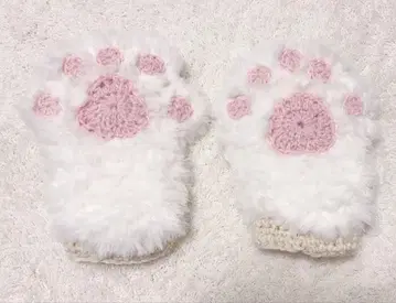 화이트캣 핸드메이드 암워머 손가락 구멍 있음 드림캣