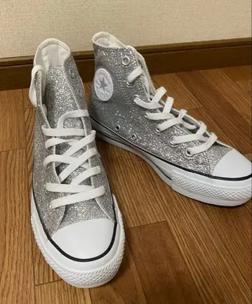 CONVERSE ALL STAR 실버 글리터 스니커즈