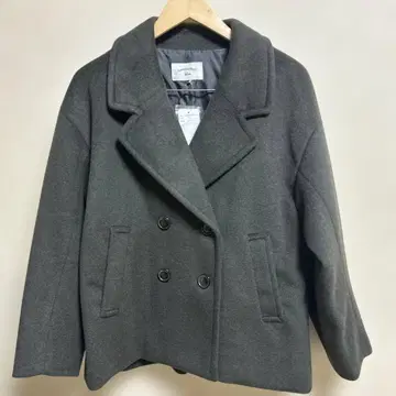 새상품 사만다 모스모스 블루 샤기 숏 P 코트 차콜