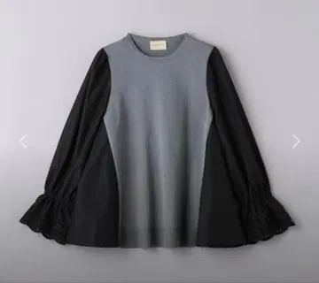 유나이티드 애로우즈 스캘럽 콤비 슬리브 풀오버 UNITEDARR