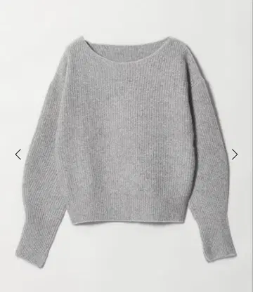 BEAUTY&YOUTH 폭스 블렌드 볼륨 슬리브 보트넥 니트
