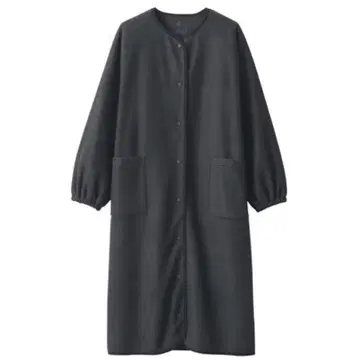 무인양품 나메라카 플리스 롱 가디건 L 차콜 그레이