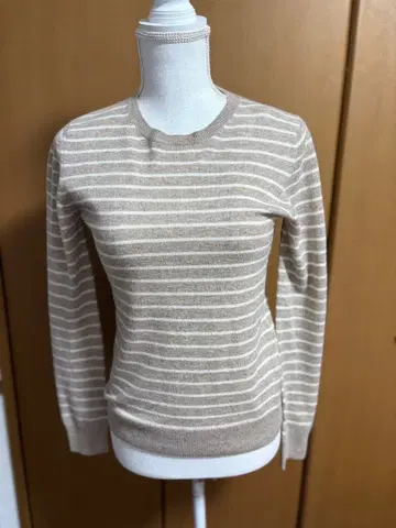 컨디션 최상 띠어리 캐시미어 100% 보더 니트