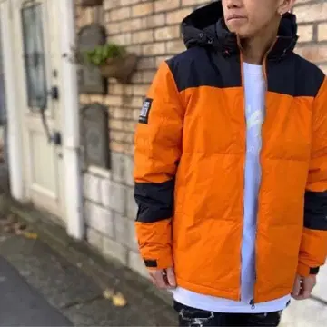 LEFLAH/오렌지 x 블랙/다운 자켓