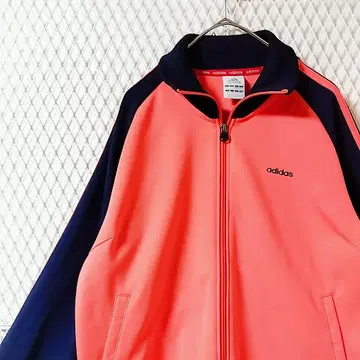 adidas 지퍼 자켓 오렌지/네이비 트래픽 자켓