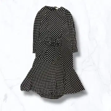 [ 1EINS SCHRITT ] 아인슈리트 도트 무늬 롱 원피스 플레어