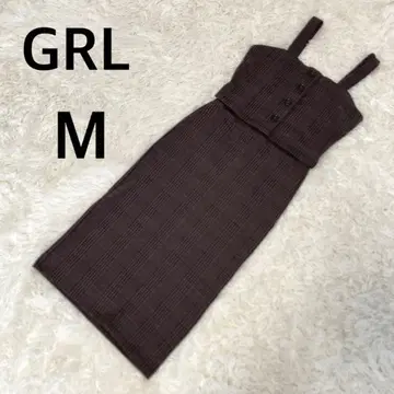 GRL 글렌체크 뷔스티에 x 스커트 셋업 [ M ] 캐주얼