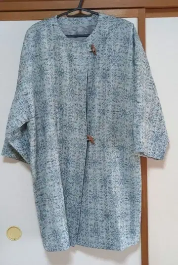 기모노 원단 코트 울 전체 안감 핸드메이드