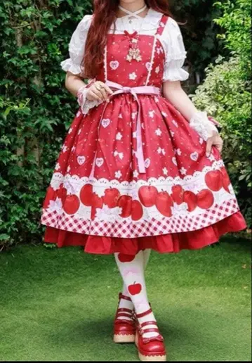 스위티 애플 오버롤 스커트