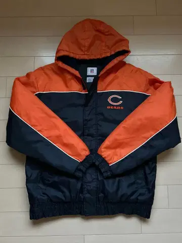 [초레어] NFL 시카고 베어스 충전솜 나일론 자켓 자수 로고 M 사이즈