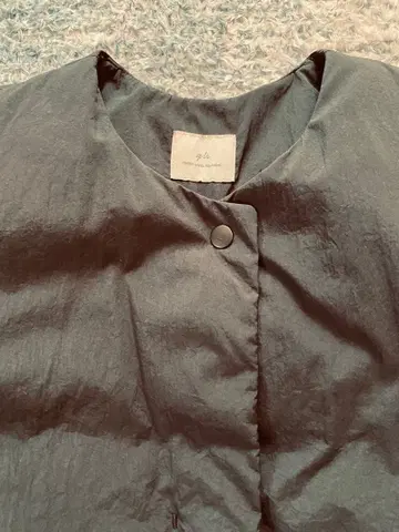 그린 라벨 릴랙싱 블랙 다운 자켓 노카라 38