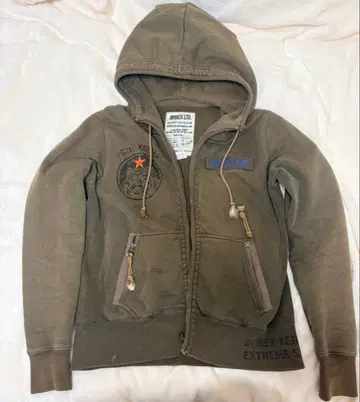 00s AVIREX 아카이브 지퍼 후드티 그런지 헤이세이