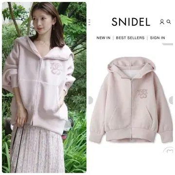 SNIDEL 볼륨 후드티 2025AW PNK