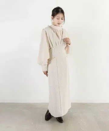 트위드 오버롤 스커트 RANDA