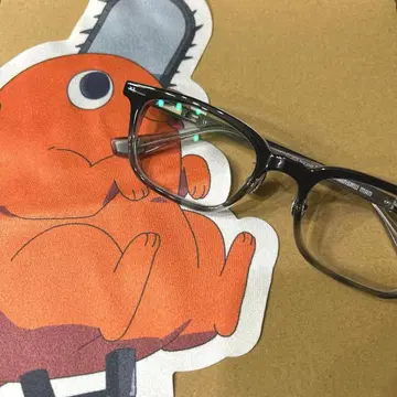 JINS 하야카와 아키 모델 체인소 맨 콜라보 안경 케이스 안경닦이 포함