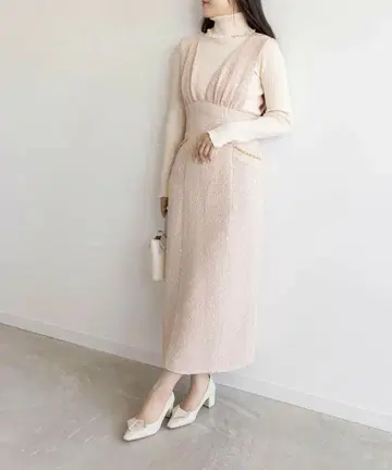 트위드 오버롤 스커트 RANDA