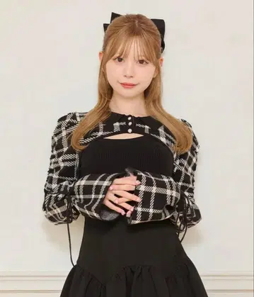 apres jour 아프레 주르 소매 리본 니트 앙상블