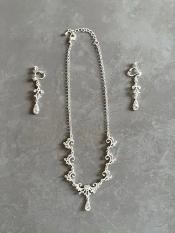 목걸이 귀찌 세트 브라이덜