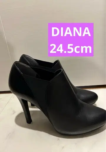 다이애나 블랙 가죽 부츠 24.5cm