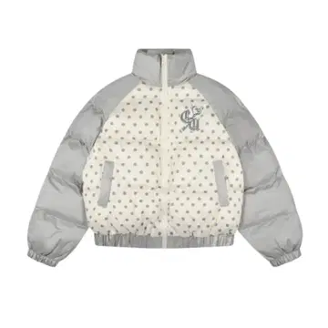 cozy&kitsch 클라우디 도트 컬러 패딩 자켓