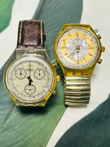 Swatch 크로노그래프 손목시계 2세트