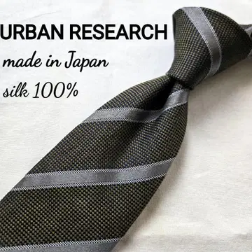 새상품급 URBAN RESEARCH 스트라이프 넥타이 모스 그린