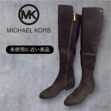 새상품급 마이클코어스 BLOMLEY 플랫 롱 부츠 브라운