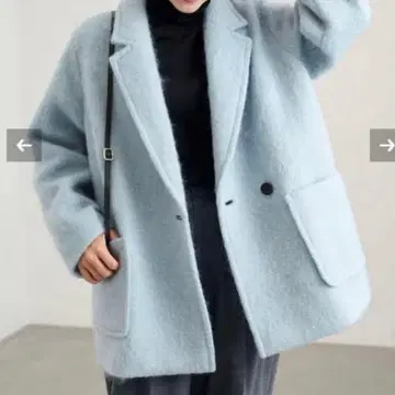 모헤어 샤기 테일러드 코트