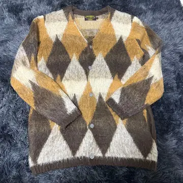 UNIVERD72 다이아몬드 패턴 니트 가디건 L