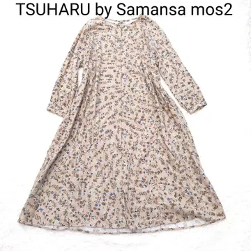 츠하루 바이 사만사 모스모스 꽃무늬 롱 원피스 셔츠 원피스 2way