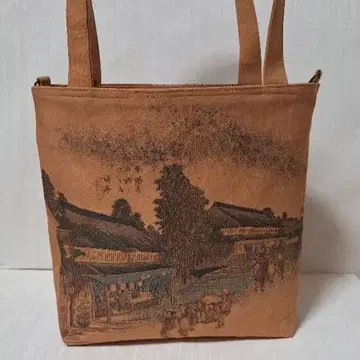 감물 염색 원단 토트백