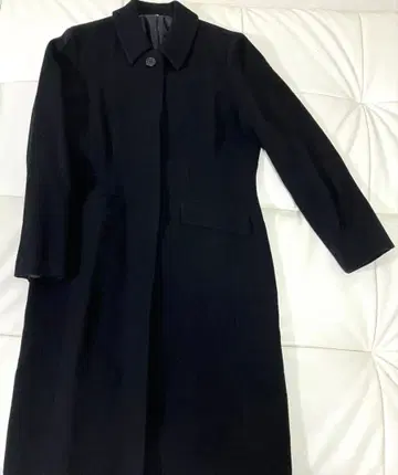 울 100% 롱 코트 블랙 LL 사이즈