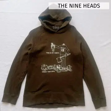 THE NINE HEADS 후드티 올리브색 나인헤즈