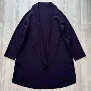 [새상품급] JURGEN LEHL 울 코트 가디건 보라색 요건 레일