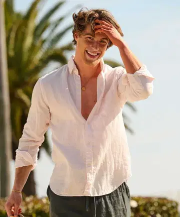 [ 새상품급 ] Safari 별주 한정판 야누크 코튼 이중 거즈 셔츠