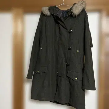최종 가격 12월 말까지 shuca 올리브 그린 롱 코트 퍼 포함