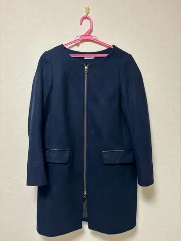 [ IENA ] 울 100% 네이비 코트