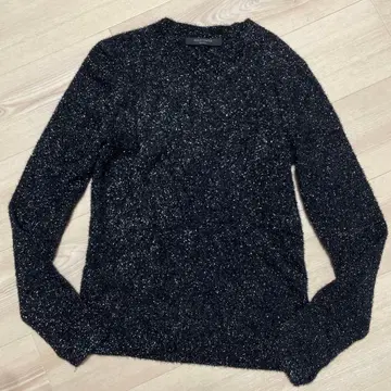 ALLSAINTS 블랙 라메 니트 긴팔 니트 스웨터 S