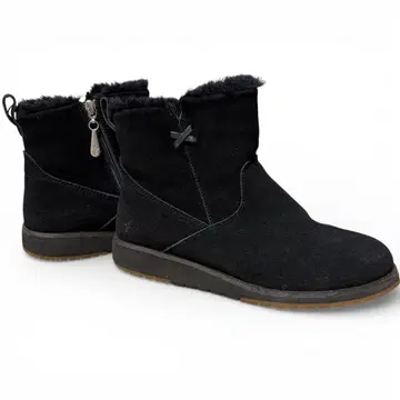 EMU Australia 무스탕 블랙 사이드 지퍼 천연 양가죽 23